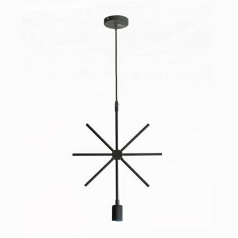 TRADE SHOP - Lampada A Sospensione Moderna A Stella Per Lampadine E27 Portalampada B35-x - Nero