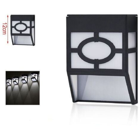 TRADE SHOP - Lampada Applique Ad Energia Solare Da Muro Parete Led 12 Cm Per Giardini 2003002 -