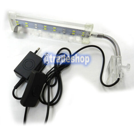 Trade Shop - LAMPADA CLIP 16 LED BORD BELEUCHTUNG FÜR EXTERNAL ACQUARIAN LUCE BIANCA BLU 8W -