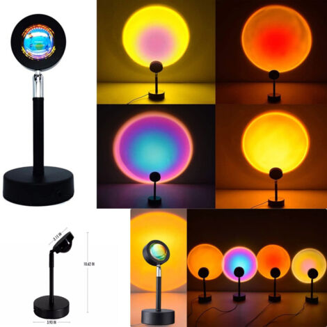 TRADE SHOP - Lampada Creazione Atmosfera Illuminazione Rotabile 180° Effetto Tramonto -