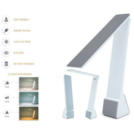 TRADE SHOP - Lampada Da Scrivania 15 Led 4w Pieghevole Luce Bianca Neutra Gialla U12b -