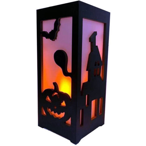 TRADE SHOP - Lampada Da Tavolo Lanterna Luce Candela Led Da Esterno Decorazioni Per Halloween -