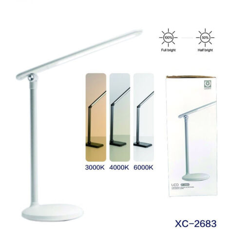 TRADE SHOP - Lampada Da Tavolo Led Ricaricabile Senza Fili Touch Multidirezionale Dt-2683 -