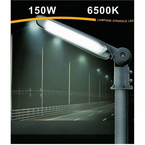 Trade Shop - Lampada Inclinabile Led Lampione Stradale Faro Esterno 150watt Luce 6500k Lp-150 -