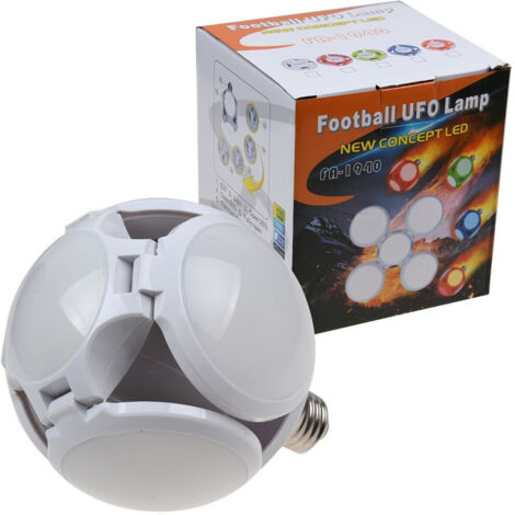 Trade Shop - Lampada Lampadario Deformabile Led 40w 6800k 5 Vie Bianca Attacco E27 Ufo Palla -
