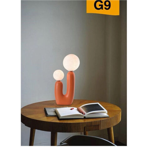 Trade Shop - Lampada Led Por Tavolo Lume Alien Attacco 2xg9 Max 60w Ip20 Variaciones D14 -      Orange