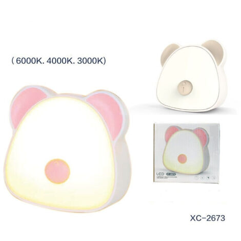 Trade Shop - Lampada Led Scrivania Tavolo Orsetto 3 Mode " Luce 6000k 4000k 3000k Xc2673 -