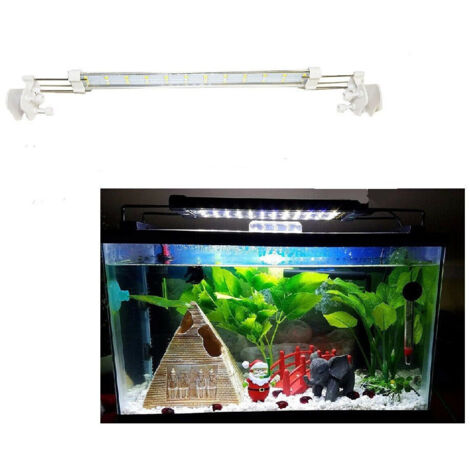 TRADE SHOP - Lampada Luce Plafoniera Led Per Acquario Allungabile Per Bordo Vasca 12 Watt -