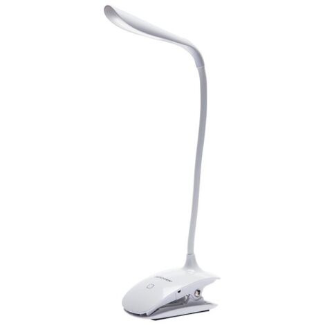 Lampada Bianca da Scrivania Braccio Led Flessibile con Pinza Berry Trio  Lighting