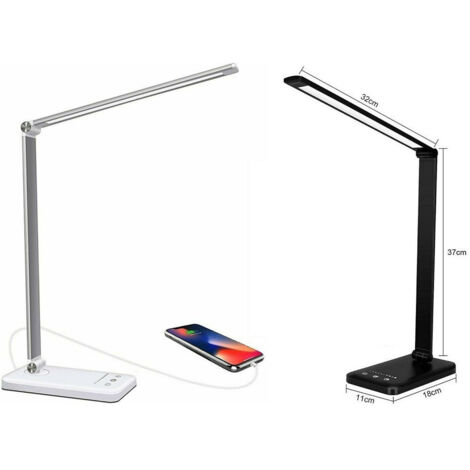 Trade Shop - Lampada Por Tavolo Scrivania Touch Pieghevole 180° Luce 52 Led 5 Colours Ek009a -