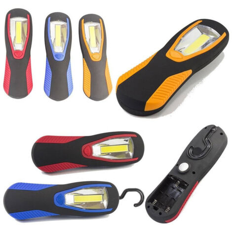 Trade Shop - Lampada Portatile Led Cob Striscia Led Cob Calamitata Con Gancio 3 Watt -