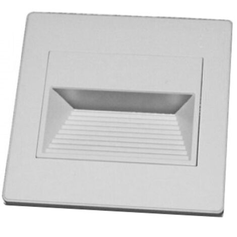 TRADE SHOP - Lampada Segnapasso 1w A Led Da Parete Muro Applique Da Interno 95x95 Mm -