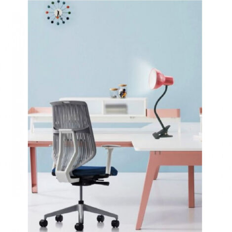 Trade Shop - Lampada Snodabile Da Scrivania Luce Tavolo Braccio Flessibile Orientabile Pinza -      Rosa