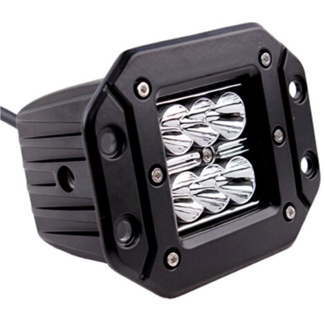 TRADE SHOP - Lampada Supplementare Faro Profondita Staffa Auto Fuoristrada 12v 6 Led 18w Ip68 -