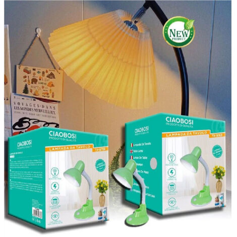 TRADE SHOP - Lampada Tavolo Scrivania Flessibile Regolabile In Qualsiasi Angolazione Tx-9768 -