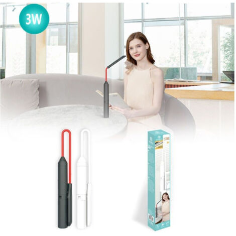 Trade Shop - LAMPADA TAVOLO SCRIVANIA LUCE DA LETTURA PIEGHEVOLE 3W PER CASAOFFICE TX-8257 -