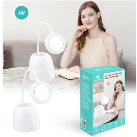 Lampada da Scrivania a LED Ricaricabile 360°, Lampada da Comodino e da  Tavolo Senza Fili (6W, 550 lumen, USB, 5 Livelli di Luminosità e Colore,  Timer 30/60 min) : : Illuminazione