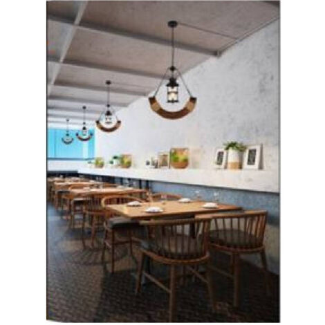 TRADE SHOP - Lampadario Da Soffitto A Sospensione Attacco E27 Stile Retrò Vintage Lampada B51 -