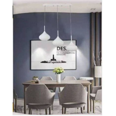 TRADE SHOP - Lampadario Da Soffitto A Sospensione Design 3 Gocce 36w-72w 3000k-6500k B03 -