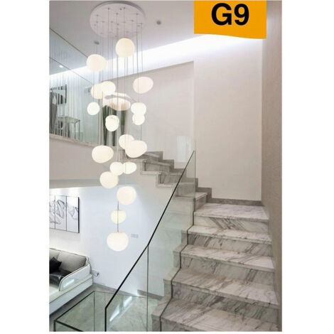 TRADE SHOP - Lampadario Da Soffitto A Sospensione Lampada Moderno Con 19 Sfere Gocce G9 B95 -