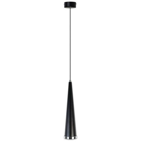 TRADE SHOP - Lampadario Da Soffitto A Sospensione Plafoniera Conica Lampada Sospesa Gu10 B07 - Nero