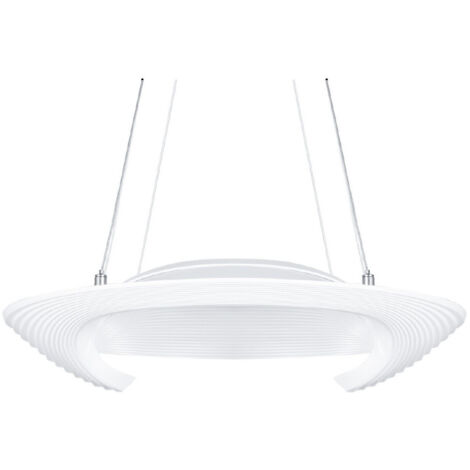 Trade Shop - Lampadario Lampada Disco Anello Tondo Luce Led Soffitto Sospensione Pendente Moderno -