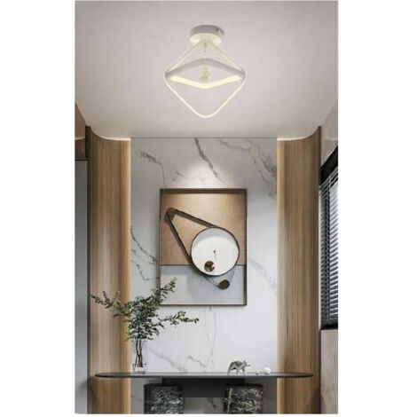 TRADE SHOP - Lampadario Led 25w Rombo Plafoniera Pendente Soffitto Luce 4000k 3000k 6500k Pn-03b - -Bianco Caldo      -