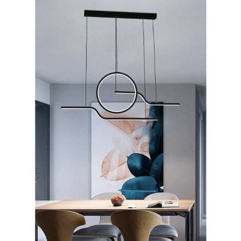 Trade Shop - LAMPADARIO A SOSPENSIONE SOFFITTO LED MODERNO 70WATT ESAGONI  PENDENTI NERO LP-05 