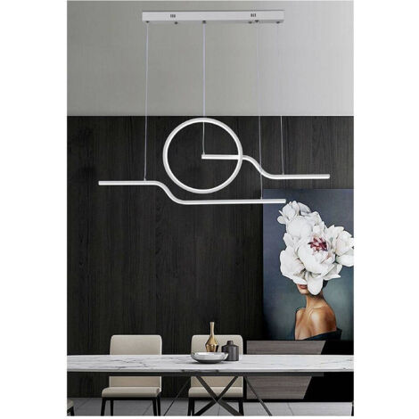 TRADE SHOP - Lampadario Led 32watt Lampada Stile Contemporaneo Moderno Luce 6500k 4000k A44-b - -Bianco Naturale      -