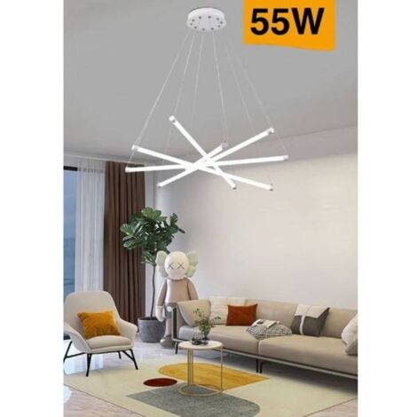 Lampadario Led Moderno Cerchio 6400k Luce Fredda 60W