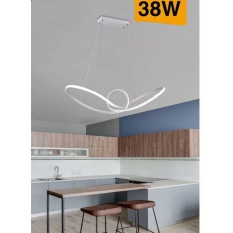 Lampadario a sospensione cucina design moderno cerchi tortora geko