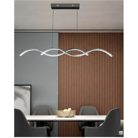 TRADE SHOP - Lampadario Led Moderno Lampada Twist A Sospensione 25 Watt Luce 6500k 4000k A43 - -Bianco Freddo      -