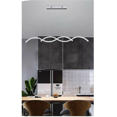 TRADE SHOP - Lampadario Led Moderno Lampada Twist Sospensione 25w Luce 6500k 4000k 3000k A43b - -Bianco Freddo      -