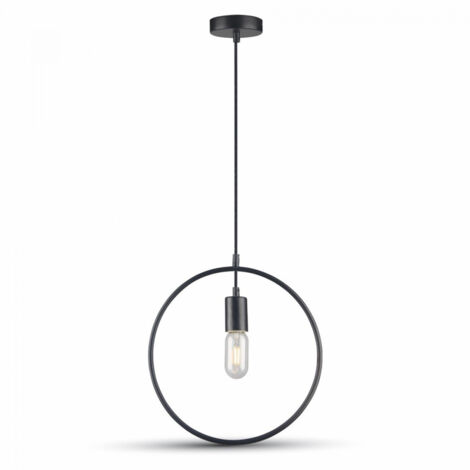 TRADE SHOP - Lampadario Metallo Con Cerchio Tondo Elegante A Sospensione Design Moderno 7322 -