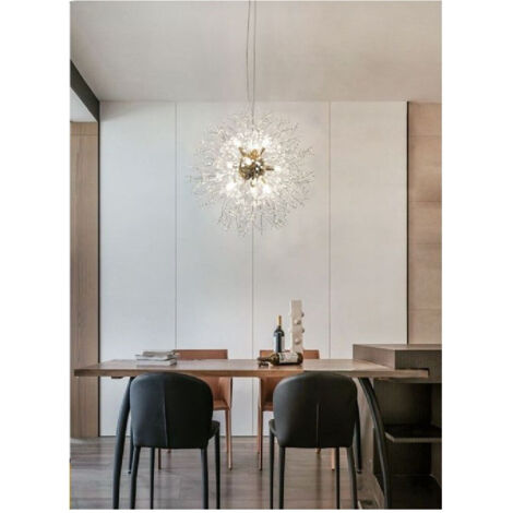 TRADE SHOP - Lampadario Moderno Plafoniera Fuochi D'artificio Lampada A Sospensione G9 Lp-32 - Oro