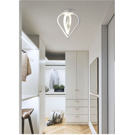 TRADE SHOP - Lampadario Plafoniera A Soffitto 2 Cuori Pendente Luce 6500k 4000k 3000k Pn-01b - -Bianco Freddo      -