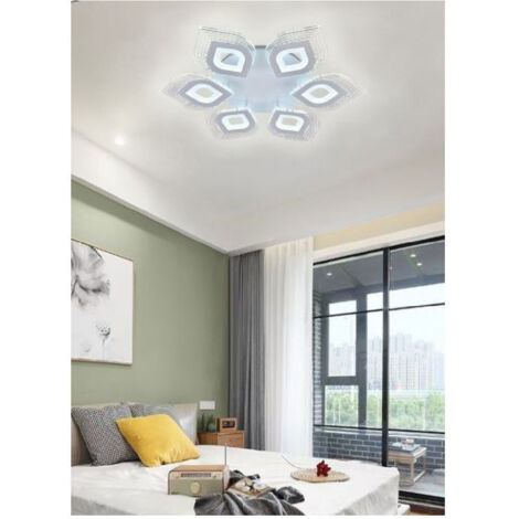 TRADE SHOP - Lampadario Plafoniera Moderna Soffitto Luce Fredda 6500k Naturale 4000k 55w C27b - -Bianco Freddo -