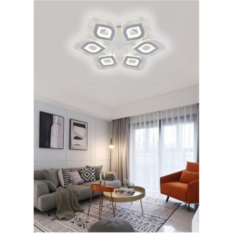 TRADE SHOP - Lampadario Plafoniera Moderna Soffitto Luce Fredda 6500k Naturale 4000k 55w C27b - -Bianco Naturale      -