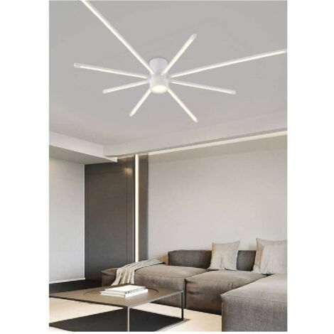 TRADE SHOP - Lampadario Soffitto Led 43w Plafoniera Moderna Bianco Luce 6500k 3000k 4000k Pn-27b - -Bianco Caldo      -