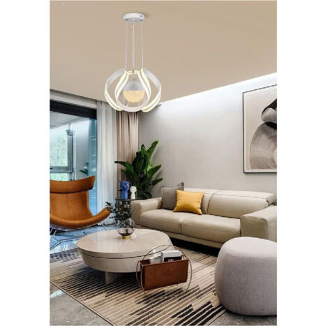 TRADE SHOP - Lampadario Soffitto Sfera Moderno Led 78w Lampada Luce Calda Fredda Naturale B21 - -Bianco Caldo -