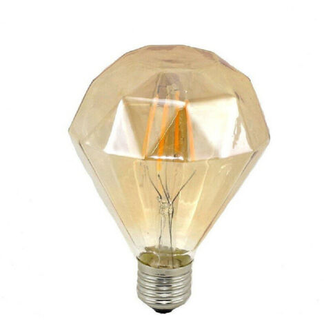 TRADE SHOP - Lampadina Filamento Diamante Ambra E27 4 Watt Stile Retro Luce Decorativa Dm-oc -