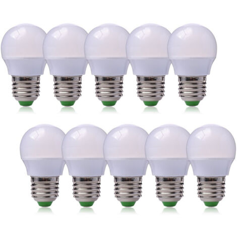 TRADE SHOP - Lampadina Globetto A Led Da 3w Con Copertura Bianco Latte A Luce Calda Set 10pz -