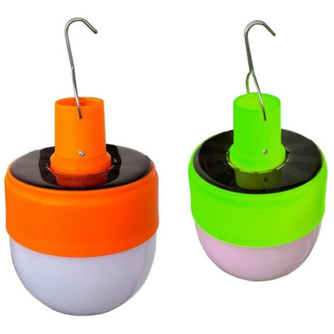 TRADE SHOP - Lampadina Lampada Luce Led Lampada Emergenza Campeggio Con Pannello Solare -