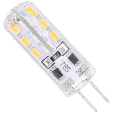 TRADE SHOP - Lampadina Led 3w 24 Smd G4 3014 Attacco A Spillo Luce Bianca Calda Fredda 12v - -Bianco Freddo      -