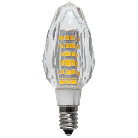 TRADE SHOP - Lampadina Led Candela E14 Vetro Cristallo Lampada 7w 230v Luce 3000k 4000k 6000k - -Bianco Naturale      -