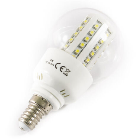 TRADE SHOP - Lampadina Led Con 60smd E27 E14 9w Lunga Durata - Luce Calda E Fredda - -Bianco Caldo      E14-