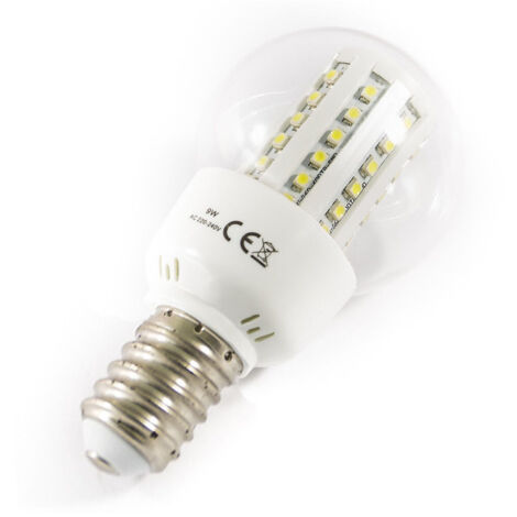 TRADE SHOP - Lampadina Led Con 60smd E27 E14 9w Lunga Durata - Luce Calda E Fredda - -Bianco Freddo      E27-
