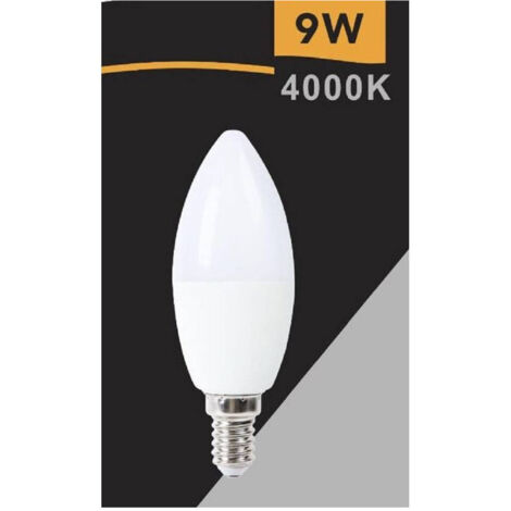 TRADE SHOP - Lampadina Led E14 9w Candela Smd E14 820 Lumen Luce Calda Naturale Fredda C36-9w - -Bianco Naturale -