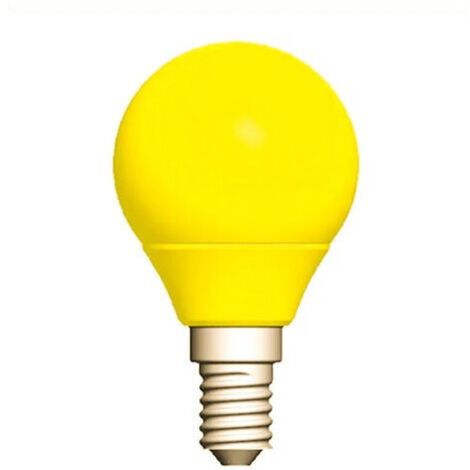 TRADE SHOP - Lampadina Led E14 Mini Globo 220v Colore Verde Blu Viola Bianco Caldo Freddo 2w - -Bianco Caldo      -