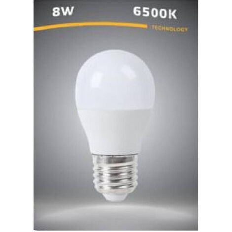 TRADE SHOP - Lampadina Led E27 G45 8 Watt 15d Bulbo Luce Bianco Caldo Freddo Naturale G4509 - -Bianco Freddo      -